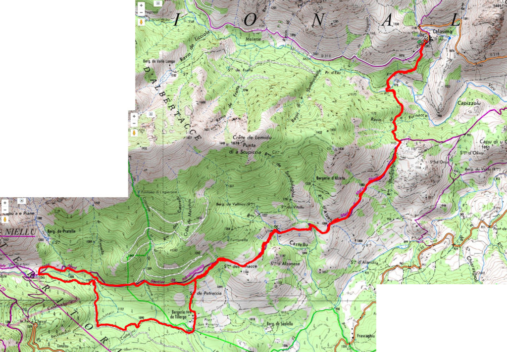 La carte : 730 D+, 19,6 km, 5 heures